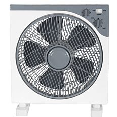 EUROLAMP ανεμιστήρας Box Fan άσπρος-γκρί 45W διάμετρου Ø37cm