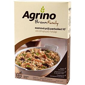 Ρύζι AGRINO brown family για σπυρωτό πιλάφι 10' (500g)