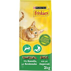 Ξηρά τροφή FRISKIES γάτας με κουνέλι, λαχανικά και δημητριακά (2kg)