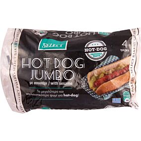 Ψωμί SELECT hot dog jumbo κατεψυγμένο (4τεμ.)