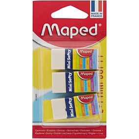 Γόμα MAPED mini softy λευκή (3τεμ.)