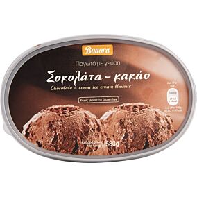 Παγωτό BONORA σοκολάτα συσκευασία 1lt (580g)