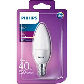 PHILIPS λάμπα LED 5,5W E14 B35 λευκό φως