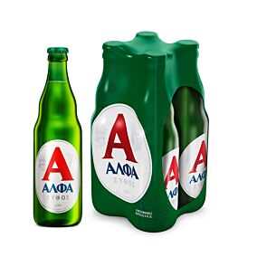 Μπύρα ΑΛΦΑ Lager φιάλη (4x500ml)