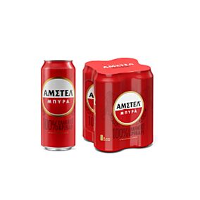 Μπύρα AMSTEL Lager κουτάκι (4x500ml)