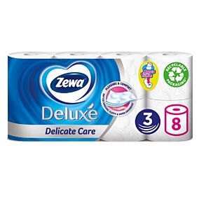 ZEWA Deluxe Delicate Care χαρτί υγείας 8τεμ