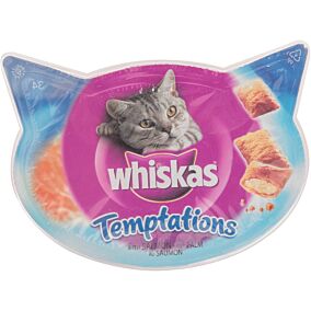 Τροφή WHISKAS γάτας temptation με σολομό (60g)