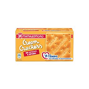 Κράκερ ΠΑΠΑΔΟΠΟΥΛΟΥ cream crackers με κριθάρι και βρώμη (185g)