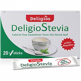 Γλυκαντικό DELIGIOS με στέβια (20 sticks)