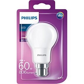 Λάμπα PHILIPS LED 8W E27 A60 θερμό φως