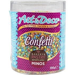 Προϊόντα ζαχαροπλαστικής MINOS confetti, art & deco (350g)