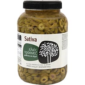 Ελιές SATIVA πράσινες ροδέλα (900g)