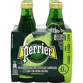 Νερό PERRIER twist lime ανθρακούχο (4x330ml)