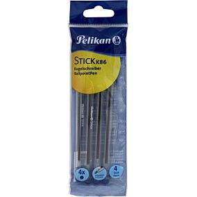 Στυλό διαρκείας PELIKAN stick κ86 μπλε (4τεμ.)