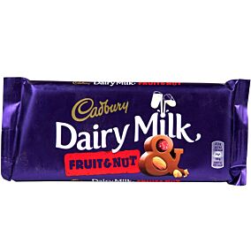 Σοκολάτα CADBURY Dairy Milk γάλακτος με φρούτα και ξηρούς καρπούς (110g)