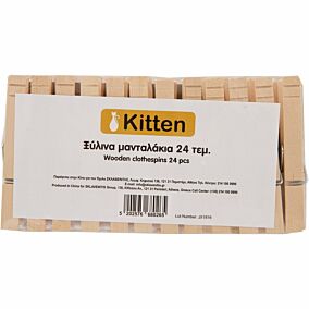 Μανταλάκια KITTEN ξύλινα (24τεμ.)