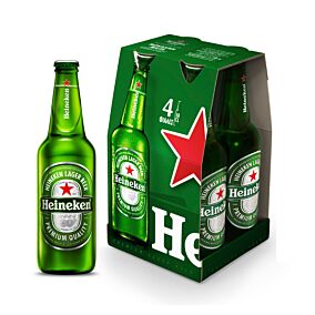 Μπύρα HEINEKEN Lager φιάλη (4x500ml)