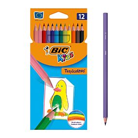 Ξυλομπογιές BIC kids tropicolors (12τεμ.)