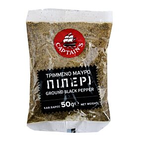 Πιπέρι CAPTAIN'S μαύρο τριμμένο (50g)