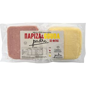 Πάριζα και τυρί gouda PADRE σε φέτες (1kg)