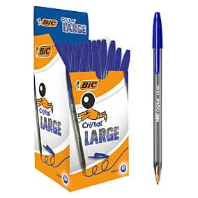 Στυλό διαρκείας BIC cristal large μπλε (50τεμ.)