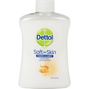 Κρεμοσάπουνο DETTOL soft on skin hard on dirt μέλι, ανταλλακτικό (250ml)