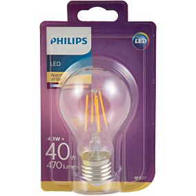 Λάμπα PHILIPS LED 4W E27 A60 θερμό φως