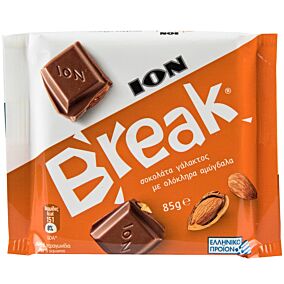 Σοκολάτα ΙΟΝ Break γάλακτος με αμύγδαλο (85g)