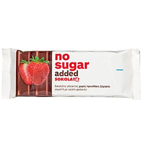 Σοκολάτα GENEVA no sugar added γεμιστή με γεύση φράουλα (32g)