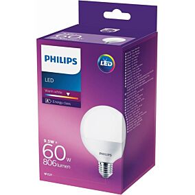 Λάμπα PHILIPS LED 9,5W E27 G93 θερμό φως