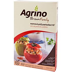 Ρύζι AGRINO brown family για γεμιστά και ριζότο 10' (500g)