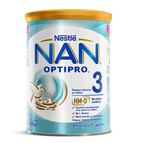 Γάλα σε σκόνη NESTLE NAN optipro 3 για μωρά 12+ μηνών (400g)