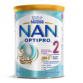 Γάλα σε σκόνη NESTLE NAN 2 optipro για παιδιά 2ης βρεφικής ηλικίας (400g)