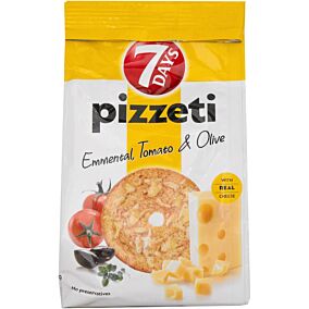 Σνακ 7DAYS Pizzeti με τυρί,ντομάτα και ελιά (80g)