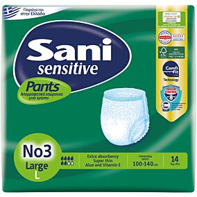 Πάνες SANI Sensitive No.3 large για την ακράτεια (14τεμ.)