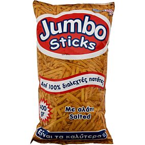 Πατατάκια JUMBO Sticks αλάτι (400g)