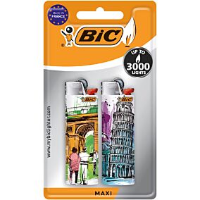 Αναπτήρες BIC J26 maxi με σχέδια (2τεμ.)