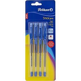 Στυλό διαρκείας PELIKAN prostick μπλε (4τεμ.)