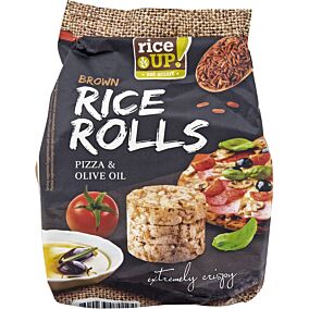 Ρυζογκοφρέτα RICE UP Brown Rice Rolls πίτσα και ελαιόλαδο (50g)