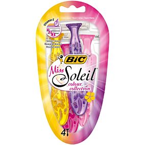 Ξυραφάκια BIC miss soleil colour collection μιας χρήσης (4τεμ.)