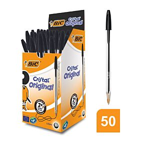 Στυλό διαρκείας BIC cristal μαύρα (50τεμ.)