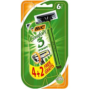 Ξυραφάκια BIC comfort 3 pivot μιας χρήσης (6τεμ.)