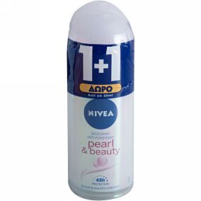 Αποσμητικό NIVEA pearl & beauty roll on 1+1ΔΩΡΟ (50ml)