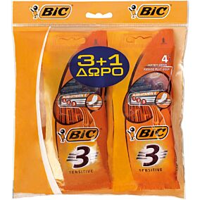 Ξυραφάκια BIC 3 sensitive μιας χρήσης (4x4τεμ.)