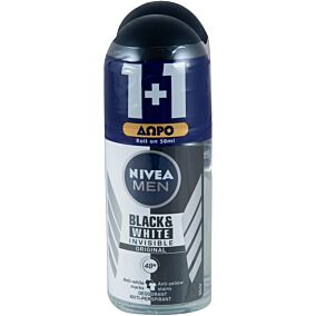 Αποσμητικό NIVEA invisible roll on 1+1ΔΩΡΟ (2x50ml)