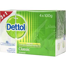 Σαπούνι DETTOL Classic πλάκα (4x100g)