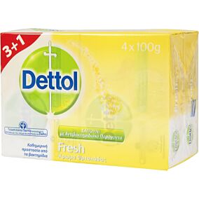 Σαπούνι DETTOL Fresh πλάκα (4x100g)