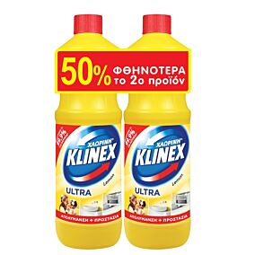 KLINEX Χλωρίνη Ultra Protection λεμόνι 1250ml (Το 2ο -50%)