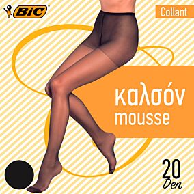 BIC καλσόν Collant Mousse 20D μαύρο 1-2