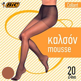 BIC καλσόν Collant Mousse 20D Caramel 1-2